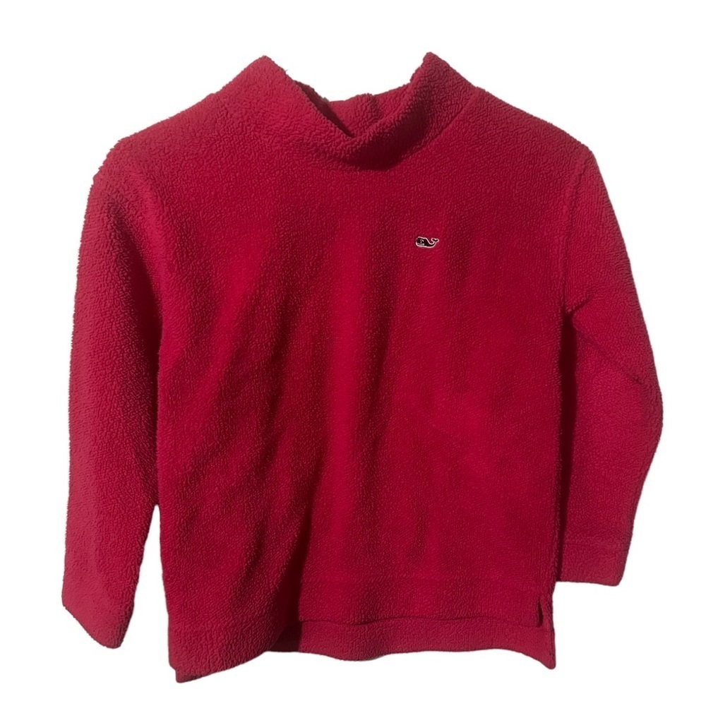 Vineyard Vines Girls Mock Neck Sweater Hot Pink Size Medium
